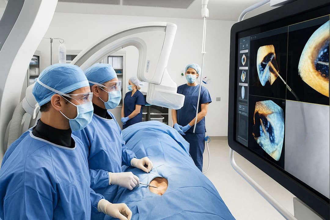 Surgeons in an operating room — representing medical intervention