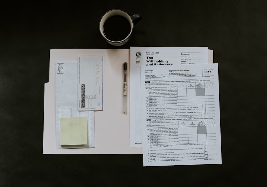 Printed insurance benefit paperwork on a desk