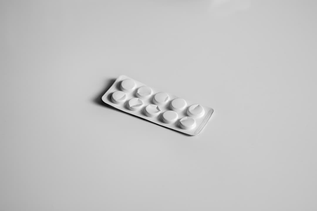 White pill case sitting on a table